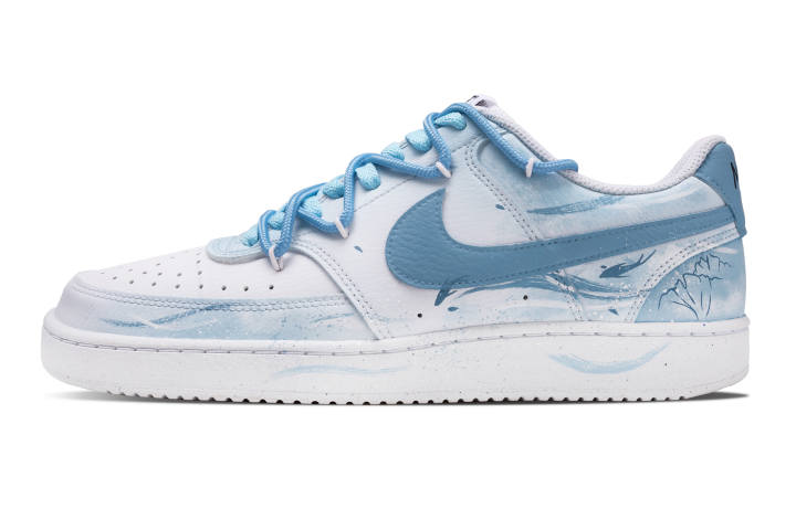 Nike Nike Court Vision 1 Low top Skateboard Shoes Men's Blue