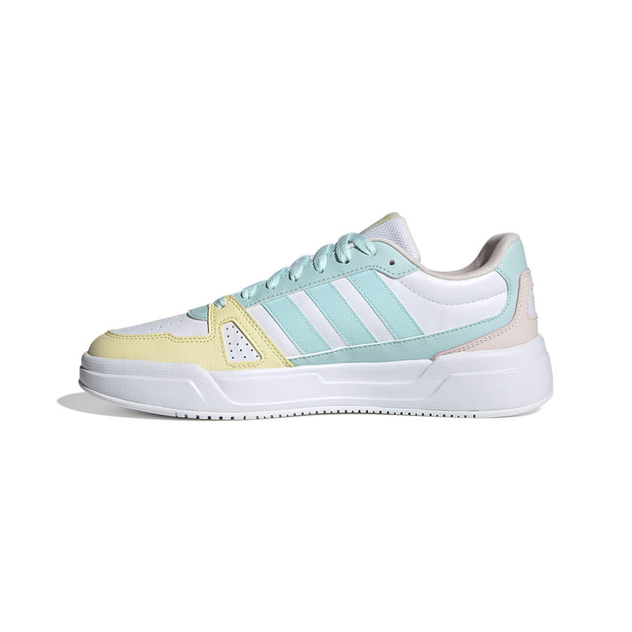 Adidas Adidas LITE BALLER Breathable Moisture Wicking Low top Skateboard Shoes Women's White Cyan Yellow Pink