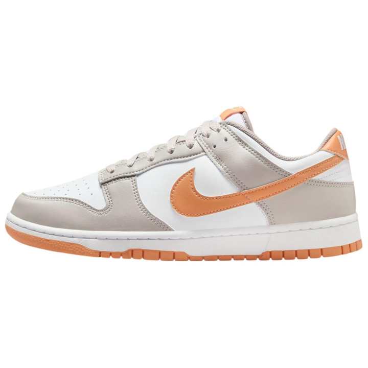 Nike Nike Dunk Slip Resistant Abrasion Resistant Low top Skateboard Shoes Men's Gray Orange