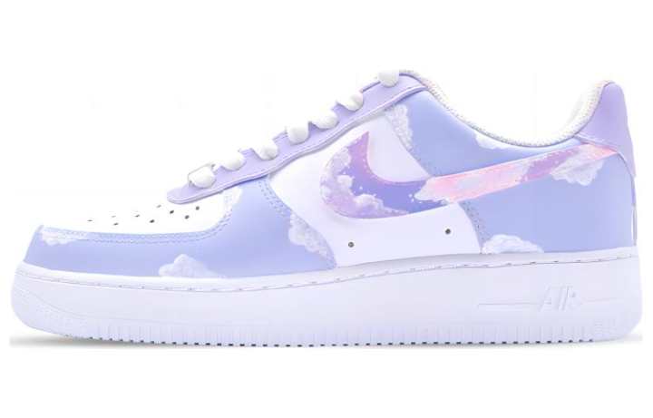 Nike Nike Air Force 1 Low top Skateboard Shoes Women's Purple White