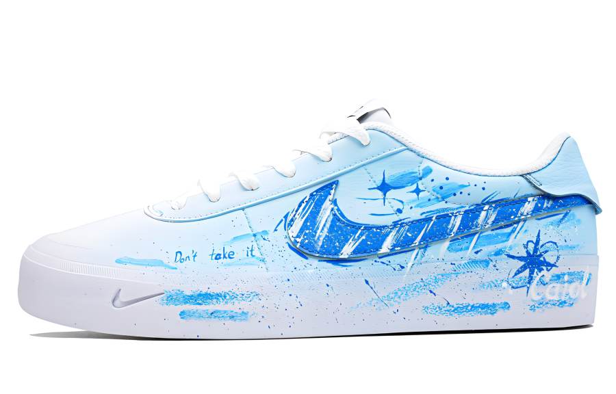 Nike Nike Court Shot Cerulean Xingji Slip Resistant Lightweight Non slip Lightweight Low top Skateboard Shoes Unisex