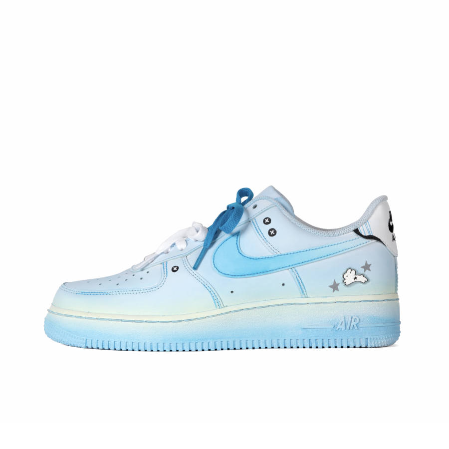 Nike Nike Air Force 1 Abrasion Resistant Low top Skateboard Shoes Unisex Blue