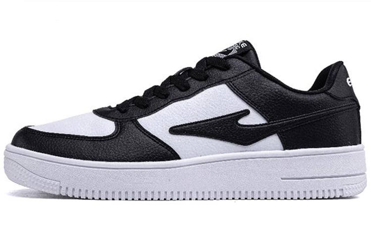 Erke Cushioning Abrasion Resistant Low top Skateboard Shoes Men's Black White