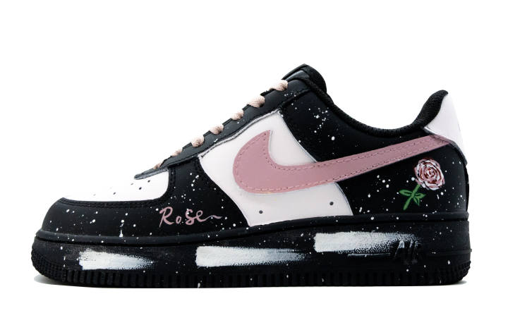 Nike Nike Air Force 1 Slip Resistant Low top Skateboard Shoes Unisex Black Pink