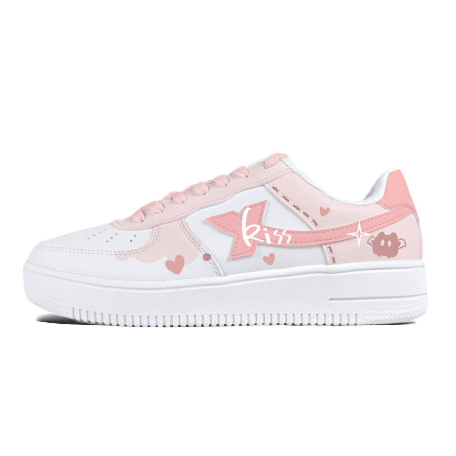 XTEP Air Force 1 Slip Resistant, Abrasion Resistant, Lightweight Low top Skateboard Shoes Unisex White