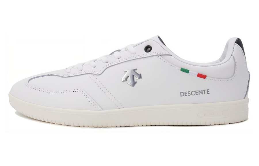 DESCENTE Slip Resistant Lightweight Low top Skateboard Shoes Unisex White