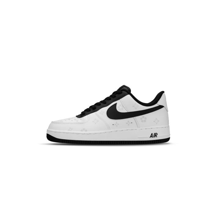 Nike Nike Air Force 1 Slip Resistant Abrasion Resistant Low top Skateboard Shoes Unisex Black White