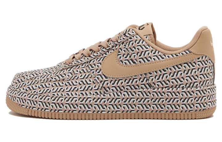 Nike Nike Air Force 1 Low 'United In Victory' Abrasion Resistant Breathable Low top Skateboard Shoes Men's Khaki White
