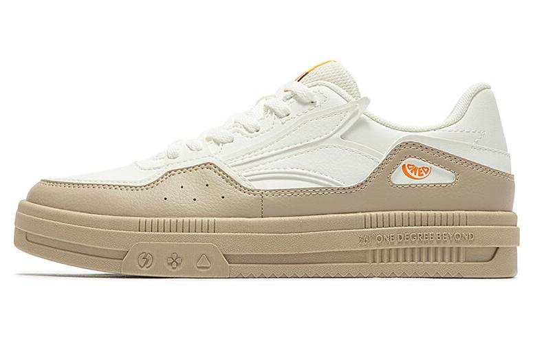 361° Light Rhythm Slip Resistant, Breathable, Lightweight Low top Skateboard Shoes Women's White Brown