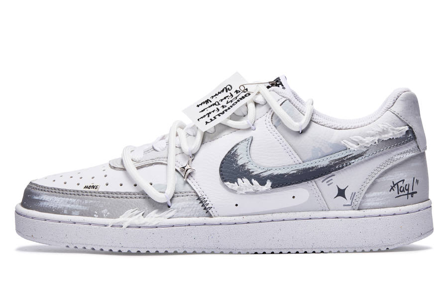 Nike Nike Court Vision 1 Mtwo Infinite Silver Domain Slip Resistant Abrasion Resistant Low top Skateboard Shoes Women's