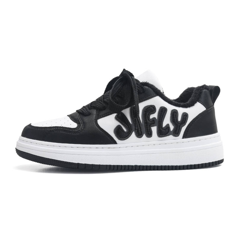 Jifffly Low top Skateboard Shoes Unisex Black White