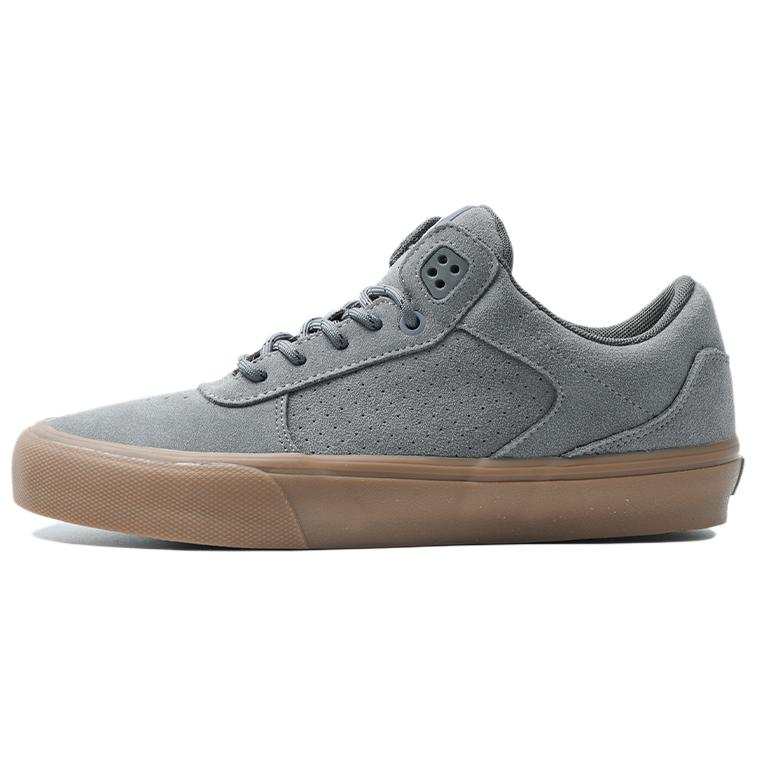 GOLUCK Tiger's Eye Collection Suede Mid top Skateboard Shoes Unisex Smoke Gray