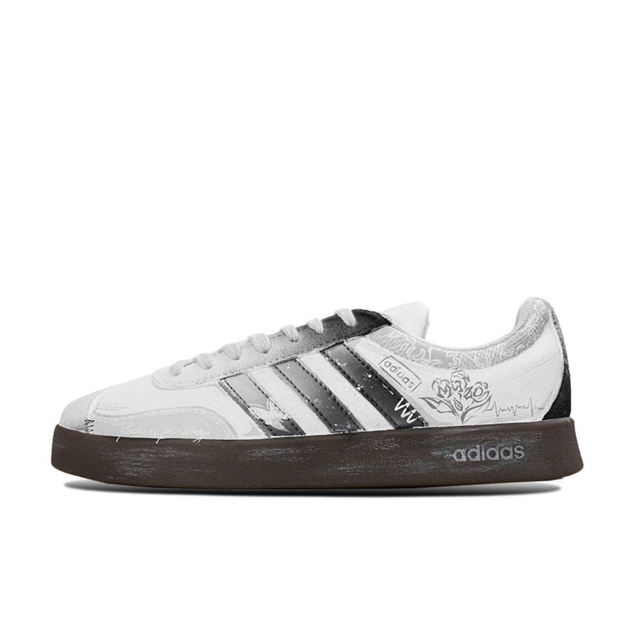 Adidas Neo VL Court 2.0 Free Panda, Butterfly Breathable Low top Skateboard Shoes Unisex White