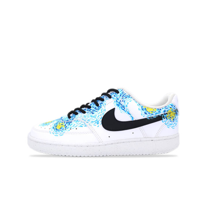 Nike Nike Court Vision Hand Drawn Graffiti Synthetic Leather Abrasion Resistant Low top Skateboard Shoes Men's