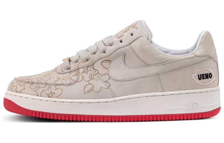 Nike Nike Air Force 1 'Ueno Sakura' Comfortable Slip Resistant Low top Skateboard Shoes Men's Beige
