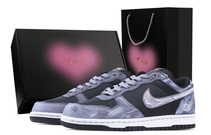 Nike Nike Big Dream, Heart Box Abrasion Resistant Breathable Low top Skateboard Shoes Men's Black Purple