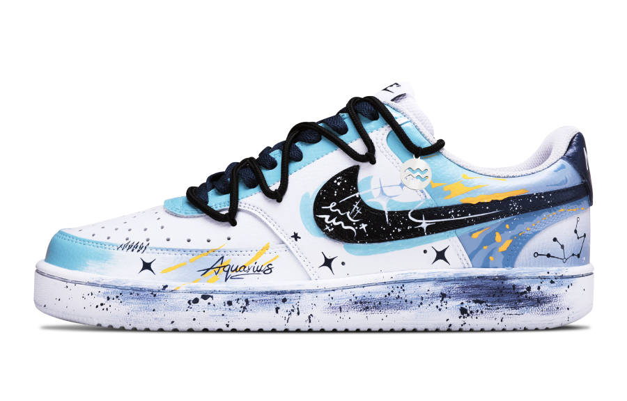 Nike Nike Court Vision 1 Abrasion Resistant Low top Skateboard Shoes Men's Gradient Blue
