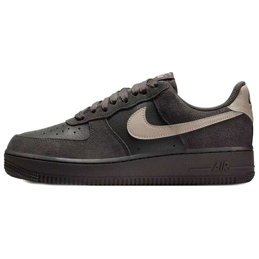 Nike Nike Air Force 1 Slip Resistant Abrasion Resistant Low top Skateboard Shoes Women's Charcoal Gray