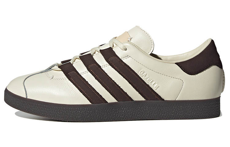 Adidas Originals x FOOT INDUSTRY Gazelle Low top Skateboard Shoes Unisex Beige Umber