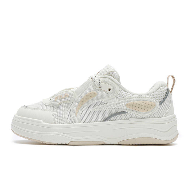 FILA VIBE Breathable Low top Skateboard Shoes Women's White Yellow