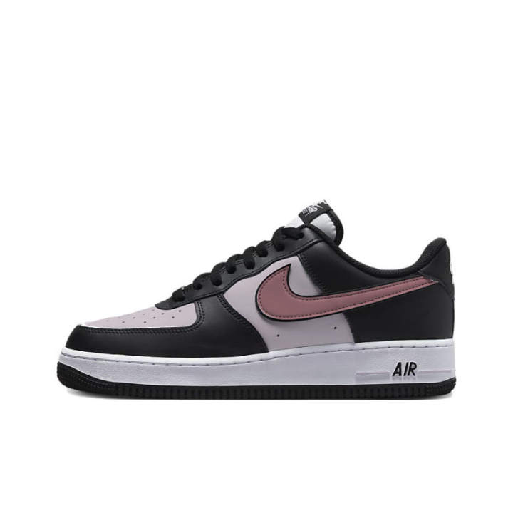 Nike Nike Air Force 1 Slip Resistant Abrasion Resistant Low top Skateboard Shoes Unisex Black Pink