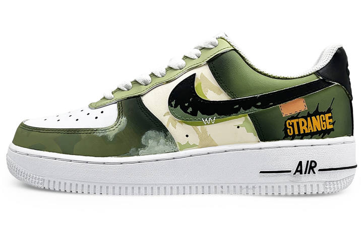 Nike Nike Air Force 1 Thermal Coverage Low top Skateboard Shoes Unisex White Green