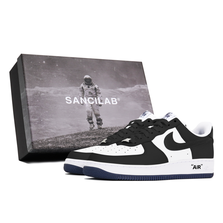 Nike Nike Air Force 1 Slip Resistant Lightweight Non slip Lightweight Low top Skateboard Shoes Men's Black White