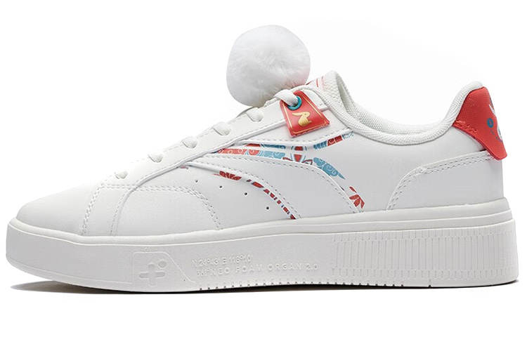 361° Slip Resistant, Abrasion Resistant, Lightweight Low top Skateboard Shoes Women's White Red