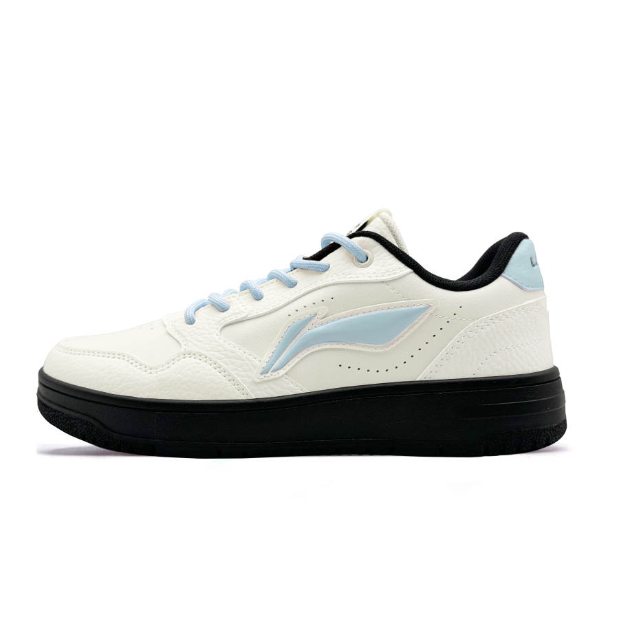 Li-Ning Li Ning Slip Resistant Abrasion Resistant Low top Skateboard Shoes Women's Beige Blue