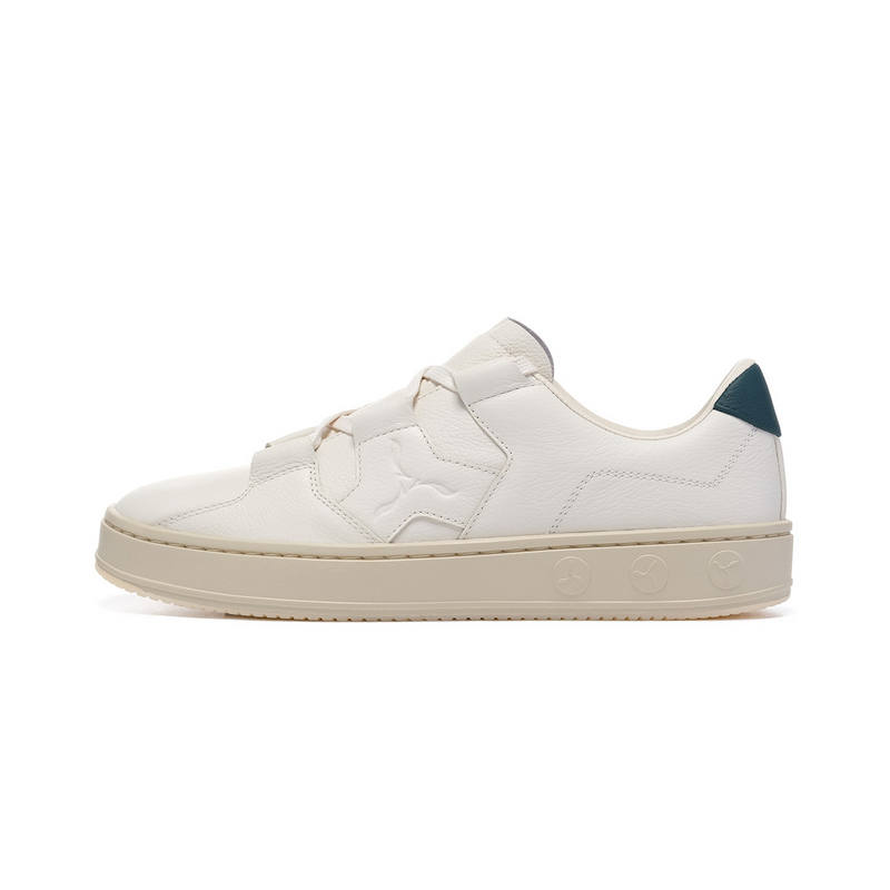 LI-NING 1990 LI NING 1990 Weight With Stamp Slip Resistant Abrasion Resistant Low top Skateboard Shoes Women's White Green