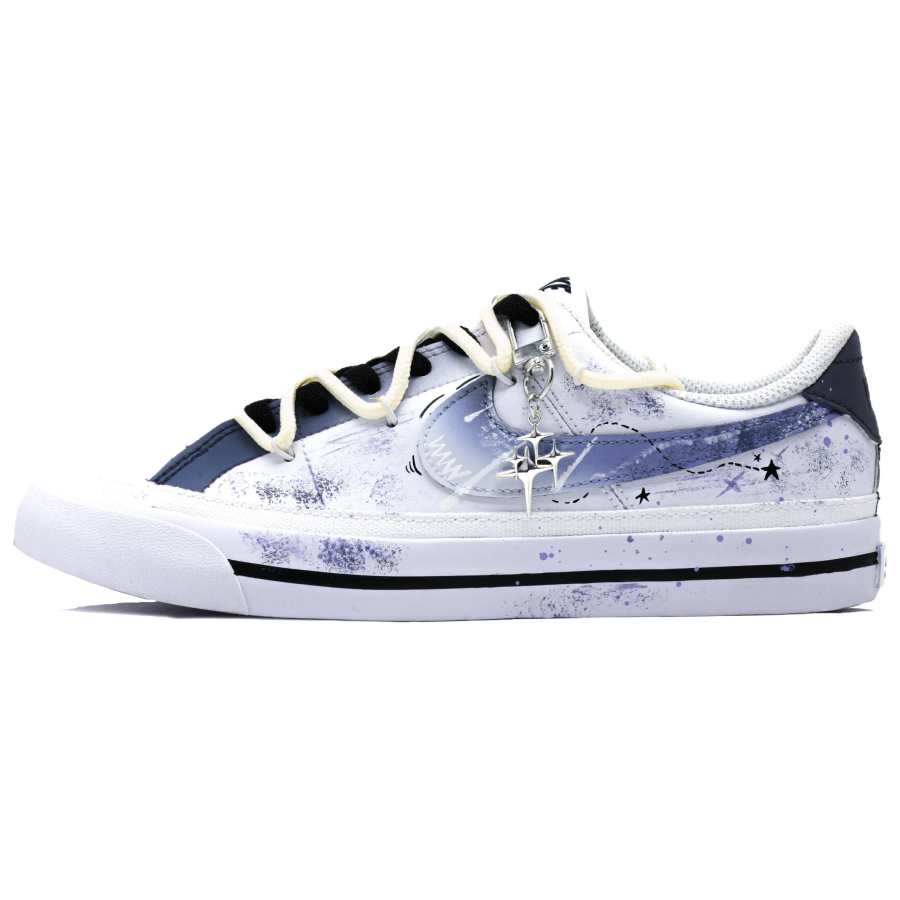 Nike Nike Court Legacy Slip Resistant Abrasion Resistant Low top Skateboard Shoes Men's White Purple