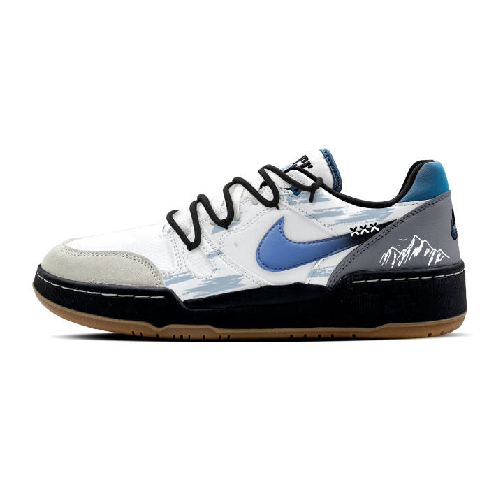Nike Nike Full Force Low Echo In The Air Abrasion Resistant Low top Skateboard Shoes Men's White Blue