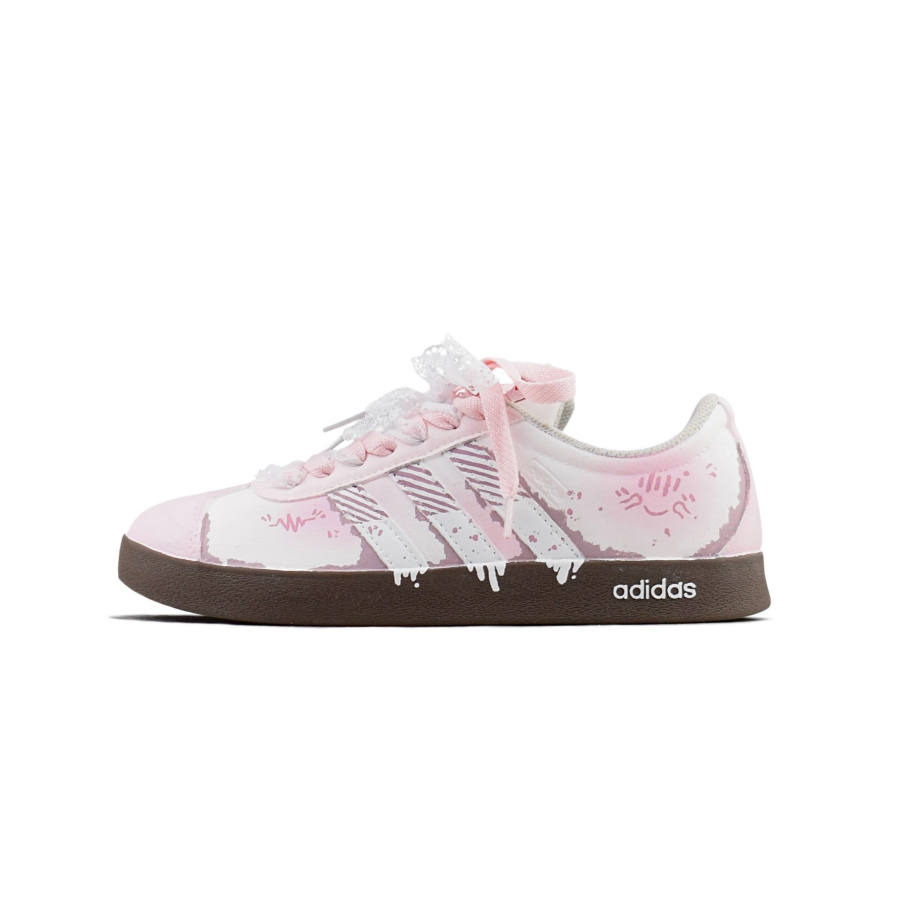 Adidas Adidas VL COURT 2.0 Cushioning, Wear Resistant Low top Skateboard Shoes Unisex Pink