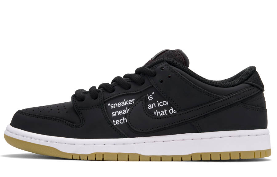 Nike Nike Dunk SB No Man's Land Abrasion Resistant Abrasion Resistant Low top Skateboard Shoes Unisex Black White