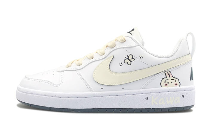 Nike Nike Court Borough Low top Skateboard Shoes Women's Yellow White