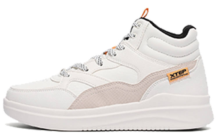 XTEP Skateboard Shoes Women's High Top White/Beige