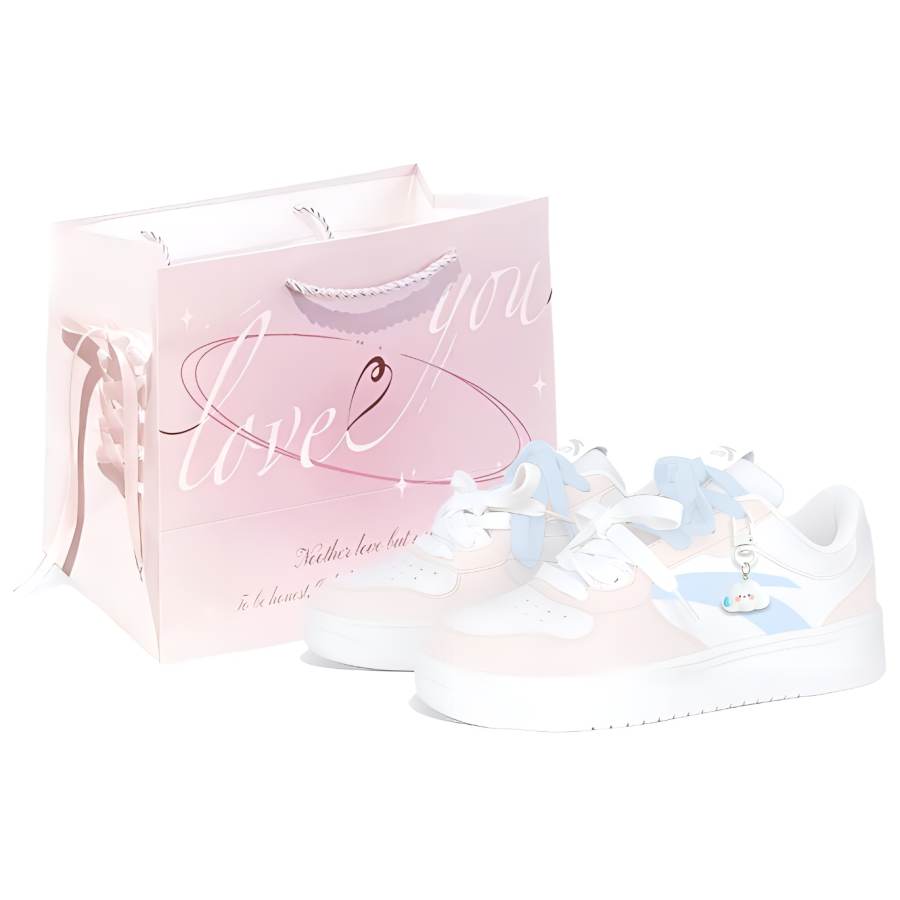 Anta Slip Resistant Abrasion Resistant Slip Resistant Abrasion Resistant Low top Skateboard Shoes Women's Pink