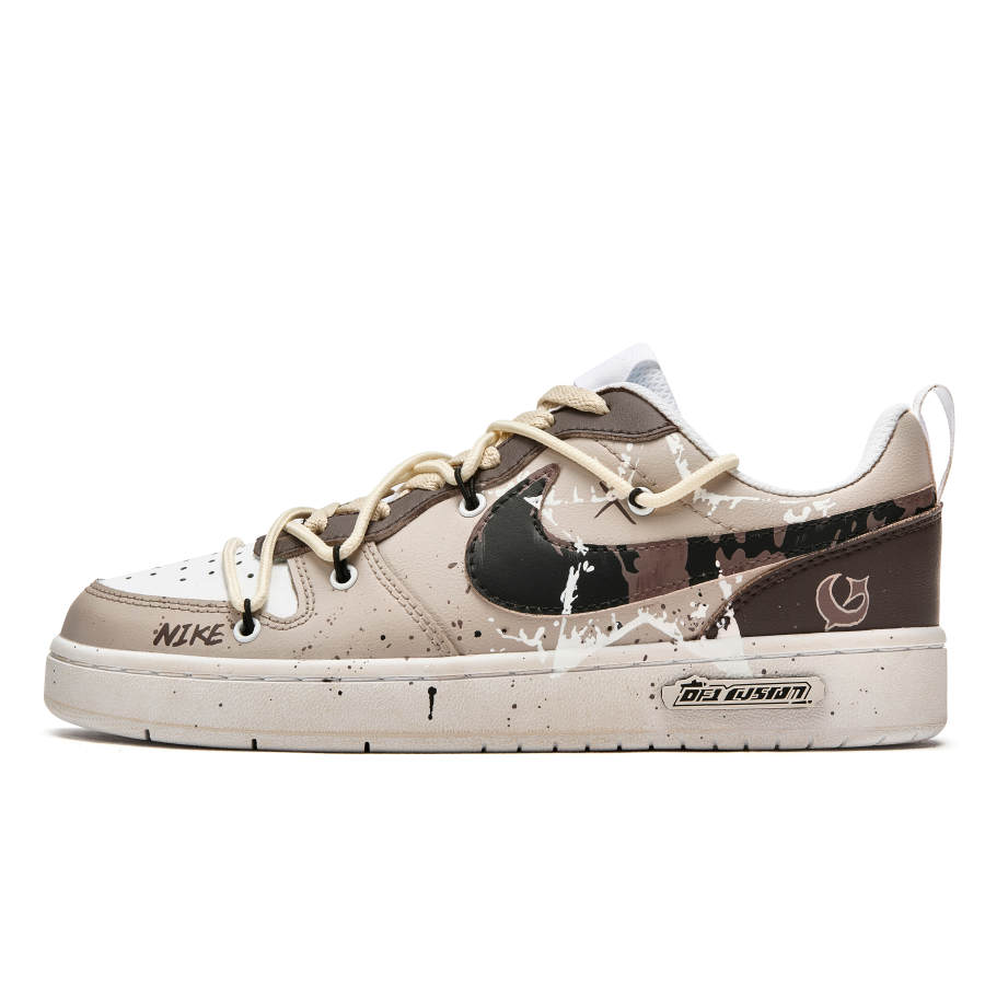 Nike Nike Court Borough Freedom Panda, Meteorite Latte Slip Resistant Low top Skateboard Shoes GS Brown