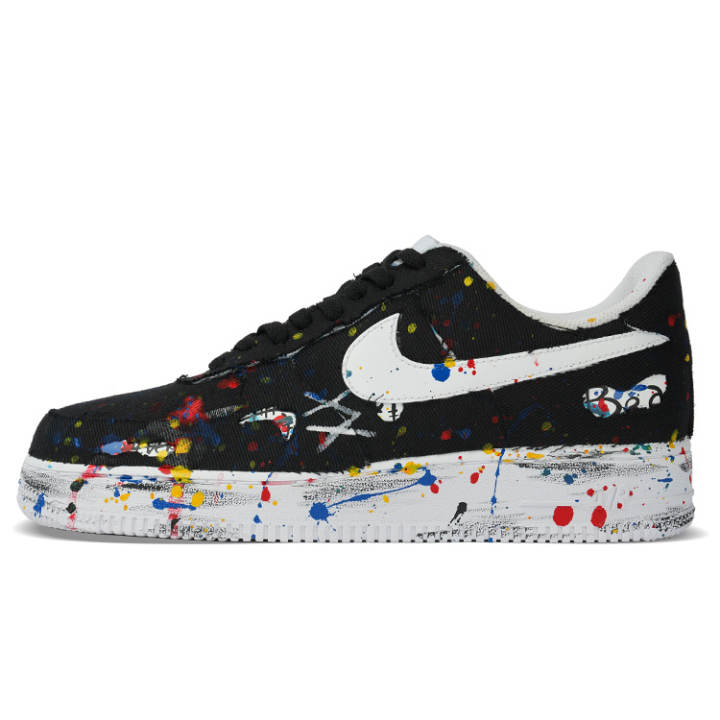 Nike Nike Air Force 1 Abrasion Resistant Low top Skateboard Shoes Unisex Black