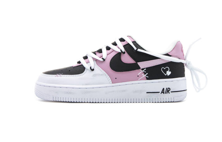 Nike Nike Air Force 1 Low Slip Resistant Low top Skateboard Shoes Women's Black Pink