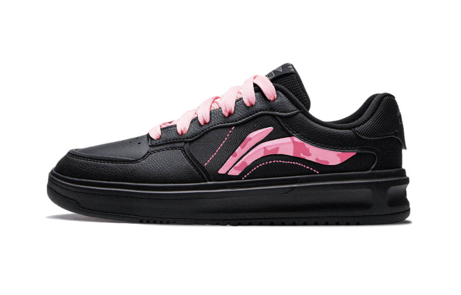 Li-Ning Li Ning Lantern Festival Abrasion Resistant Height Increasing Low top Skateboard Shoes Men's Black Pink