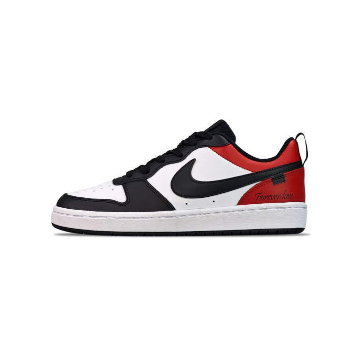 Nike Nike Court Borough Non slip Lightweight Low top Skateboard Shoes GS Black White Red