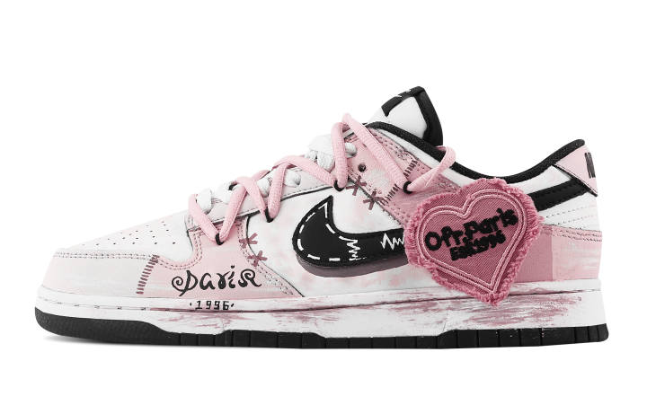 Nike Nike Dunk Pink Ink Paris Slip Resistant Abrasion Resistant Low top Skateboard Shoes Unisex