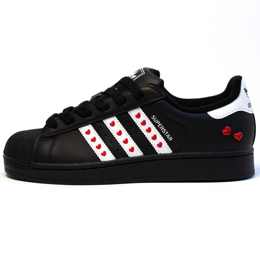 Adidas Adidas Heart To Heart Leather Abrasion Resistant Low top Skateboard Shoes Unisex Black White