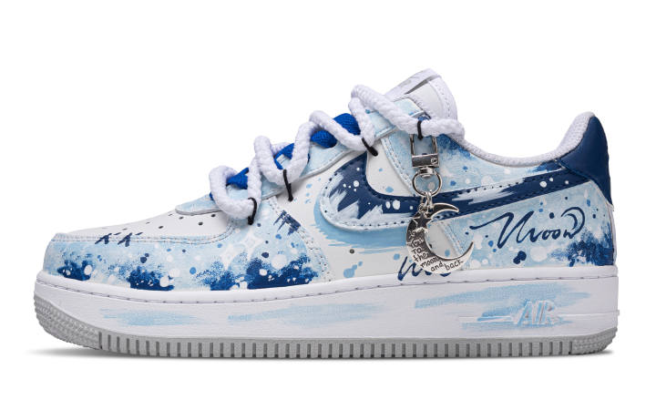 Nike Nike Air Force 1 Moonlight Feather Low top Skateboard Shoes Men's Sky Blue