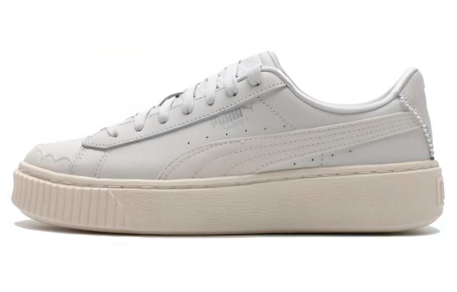 PUMA Platform Cushioning Lightweight Low top Skateboard Shoes Women's White