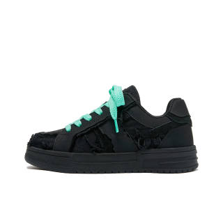 MQMS Distressed Lace Collection Designer Puffy Shoes Trendy Shoes Slip Resistant, Abrasion Resistant, Height Increasing