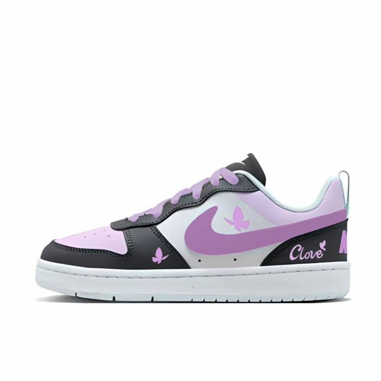 Nike Nike Court Borough Slip Resistant Abrasion Resistant Low top Skateboard Shoes Women's Black Purple