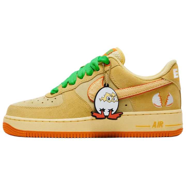 Nike Nike x DOAF Air Force 1 Low top Skateboard Shoes Unisex Yellow