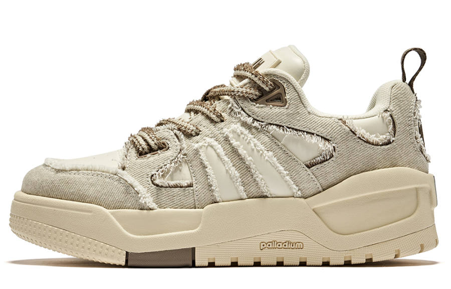 Palladium Abrasion Resistant Slip Resistant Abrasion Resistant Slip Resistant Low top Skateboard Shoes Women's Beige